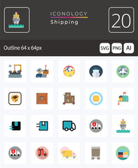 Set of Delivery and logistics web icons in line style. Courier, shipping, express delivery, tracking order, support, business. Vector illustration.