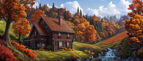A conceptual autumn travel package includes stays in enchanted cottages surrounded by elemental wonders