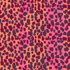 Fun and Playful Pink and Orange Leopard Spot Repeat