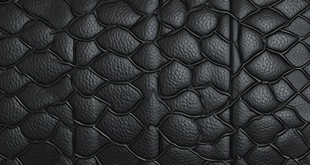 Fototapeta premium Black leather texture background.