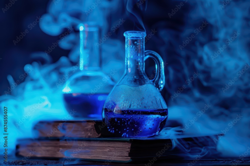 Wall mural a hightech educational platform offers courses on the intersection of elemental magic and science