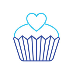 Cupcake vector icon