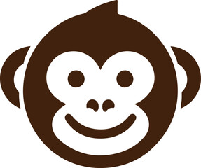 Monkey Head Vector Logo Design Art