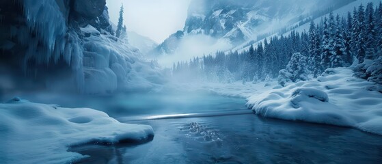 An innovative travel app offers guided tours through fantastical winter landscapes where elemental magic is at play