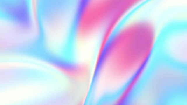 Cloth fabric gradient waves abstract background. Iridescent chrome wavy surface. Liquid surface, ripples, reflections. 3d render illustration. 4K video.