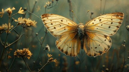 A Delicate Butterfly in Soft Light