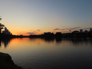 sunset over the river