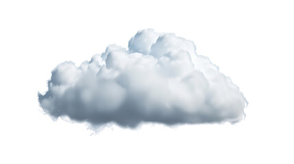 Single cloud against white background. Generative by AI