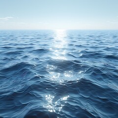 Fototapeta premium Calm sea water on a sunny day. Generative by AI