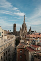 Fototapeta premium view of the Barcelona Cathedral 