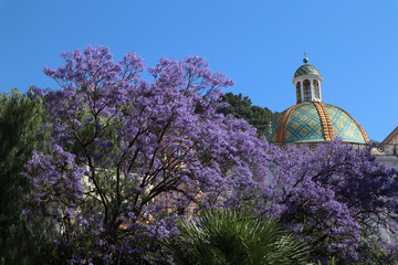 Church of Saint Mary of the Announcement with a beautiful multi-colored majolica dome and a...