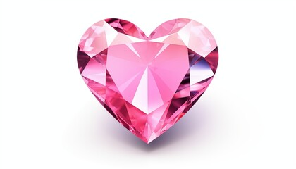 Fototapeta premium pink heart shaped diamond jewerl