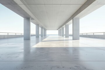 Empty concrete floor for car park