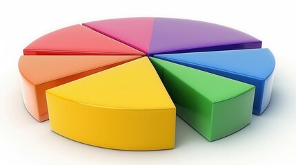 Obraz premium pie chart with a few different colors in it