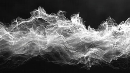 black and white photo of smoke swirling