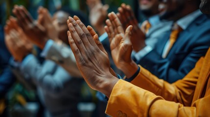 group of people clapping and clapping their hands