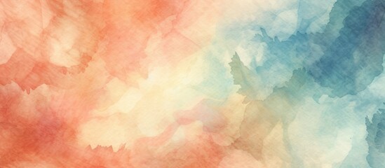 Abstract Watercolor Background in Warm Tones