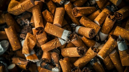 Image of a pile of discarded cigarette butts.