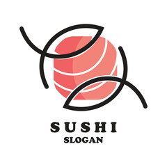 Obraz premium Sushi logo design simple concept Premium Vector