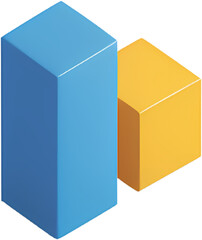 Fototapeta premium A set of colorful pie charts and bars. Scene is cheerful and playful, with the bright colors and shapes creating a sense of fun.