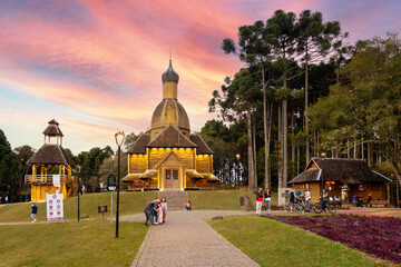 church in the evening