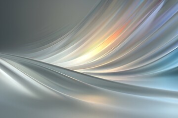 Fototapeta premium Abstract silver and gold waves creating a sleek and modern design, representing fluidity, elegance, and contemporary aesthetics in digital art