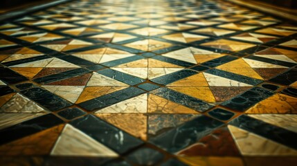 Obraz premium A photograph of a patterned tile floor