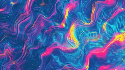 Fototapeta premium Abstract Swirling Liquid Artwork in Vibrant Colors