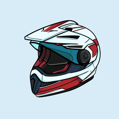 Fototapeta premium Racing helmet icon isolated. Sport safety helmet in cartoon style. Vector illustration