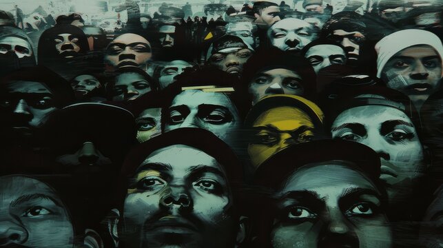 A crowd of people of all ages ethnicities and backgrounds coming together in a large city square for a cultural celebration promoting global unity and diversity