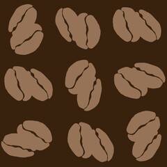 coffee pattern, light and dark brown background