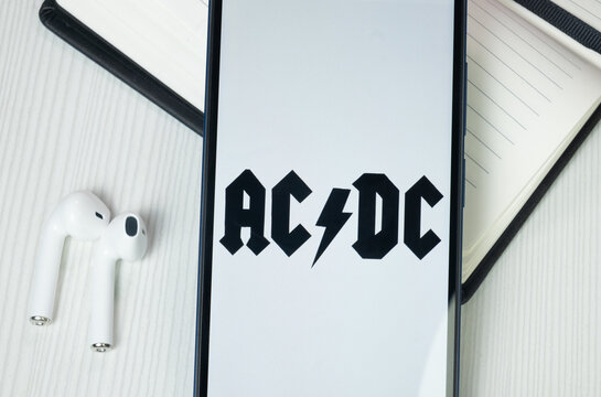 New York, USA - 30 June 2024: ACDC Logo or Icon on Phone Screen