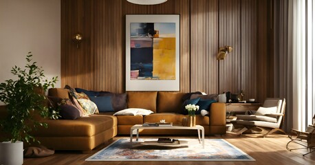 living room with a table and chairs