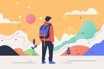 Minimal simple style. Flat vector illustration. stock illustration