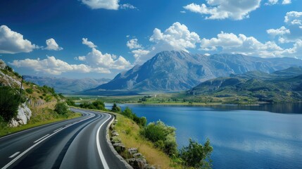 Serene Mountain Lake Road Trip