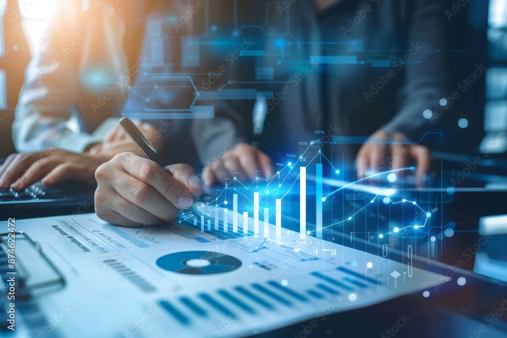 Poster collaborative financial data analysis with ai for strategic growth planning and presentation