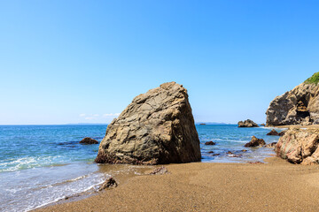 日出の石門近景　愛知県田原市