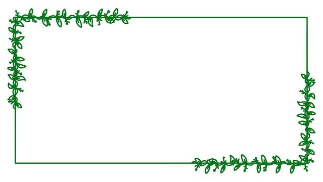 Hand drawn floral frames with flowers