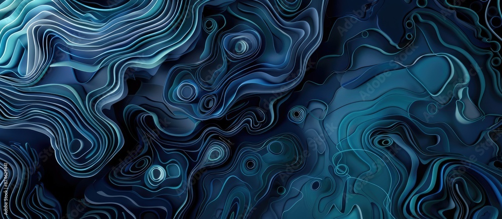 Poster create captivating backgrounds with artistic abstract blue wavy shapes and fluid forms for a modern 