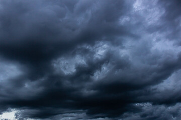 big clouds in sky before the storm