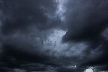 big clouds in sky before the storm