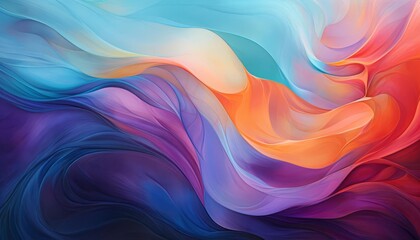 Fototapeta premium A minimalist canvas with a single, bold brushstroke of iridescent color