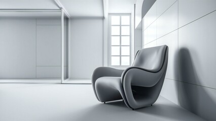 modern office interior with armchair