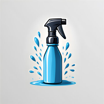 recommend clip art: Spray logo icon on white background, Generative AI