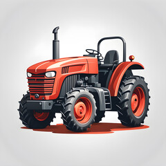 Obraz premium Tractor logo icon on white background, Generative AI