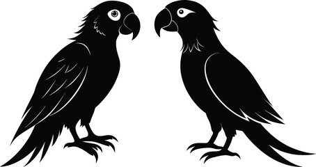 Parrot vector silhouette