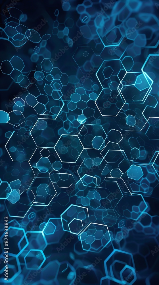 Aufkleber vector hexagons pattern. geometric abstract background with simple hexagonal elements. medical, tech