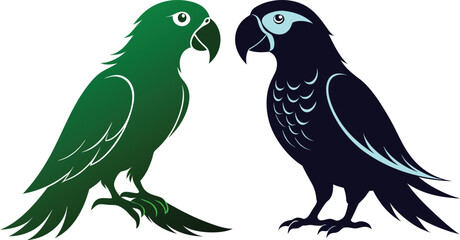 Parrot vector silhouette