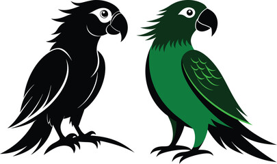 Parrot vector silhouette