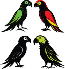 Parrot vector silhouette